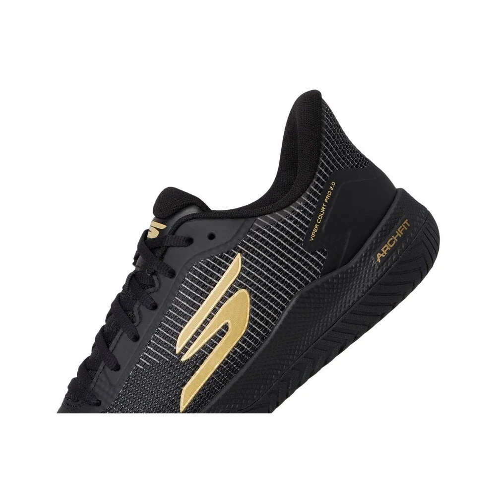Skechers Viper Court Pro 2.0 246109-BKGD Men 8.5 Black Pickleball Shoes ZOGG3571